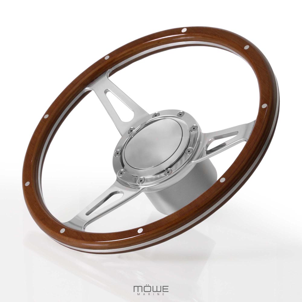 NOVUM Aluminium poliert Echtholz
